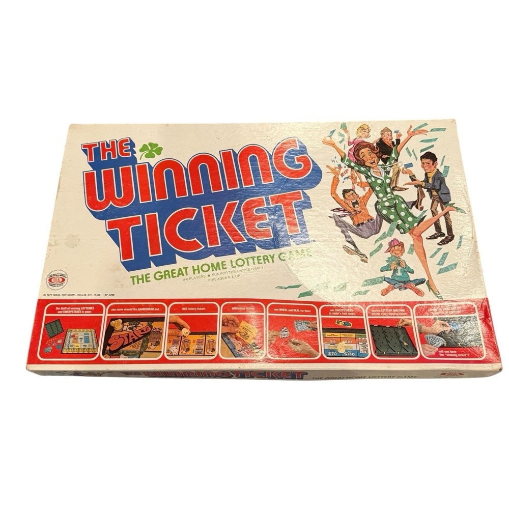 The Winning Ticket Board Game Ideal 1997 New W Flaws Vintage Read Description
